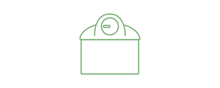 Bottenöppnat avfallssystem